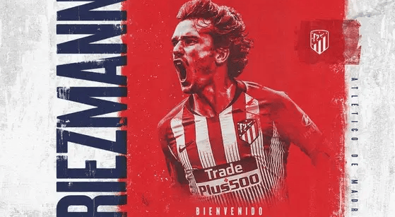 格列兹曼完成帽子戏法，巴塞罗那大胜希洪竞技